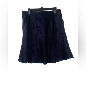 Quince Blue Silk Skirt small